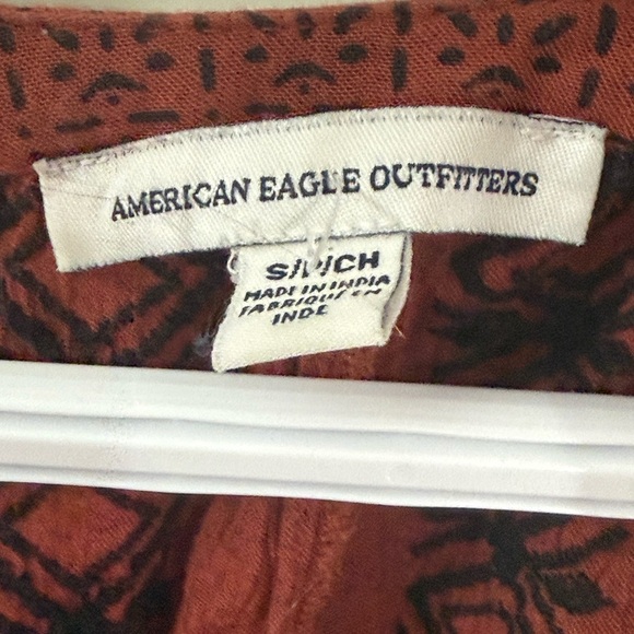 American Eagle Outfitters Terracotta Dress with Black Design - Picture 3 of 3